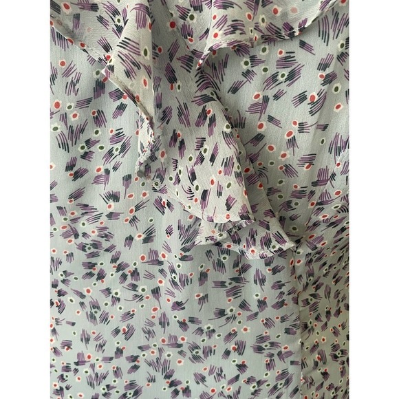 NWT Lulus Sing Sweetly Blue Floral Print Ruffle Flouncy Minidress, SIze XL 🗣 - Picture 4 of 4